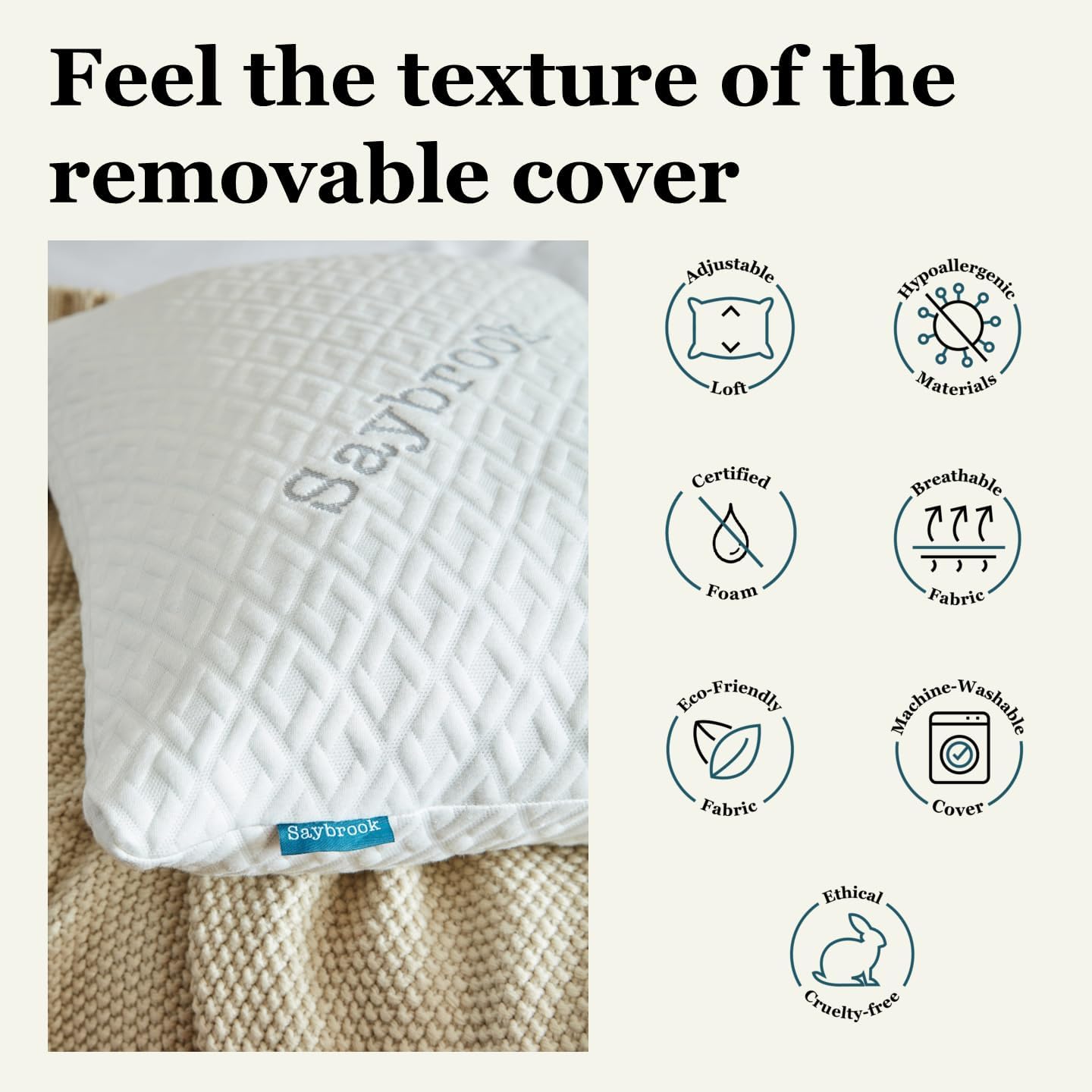 Saybrook Adjustable Pillow - Down Alternative - Standard/Queen White