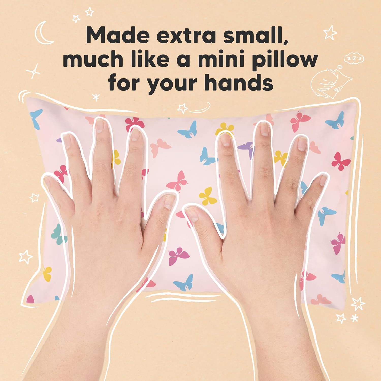 Mini Toddler Pillow with Pillowcase - 9x13 My Little Dreamy Travel Kids Pillow for Sleeping, Toddler Bed, Small, Tiny, Organic Cotton…