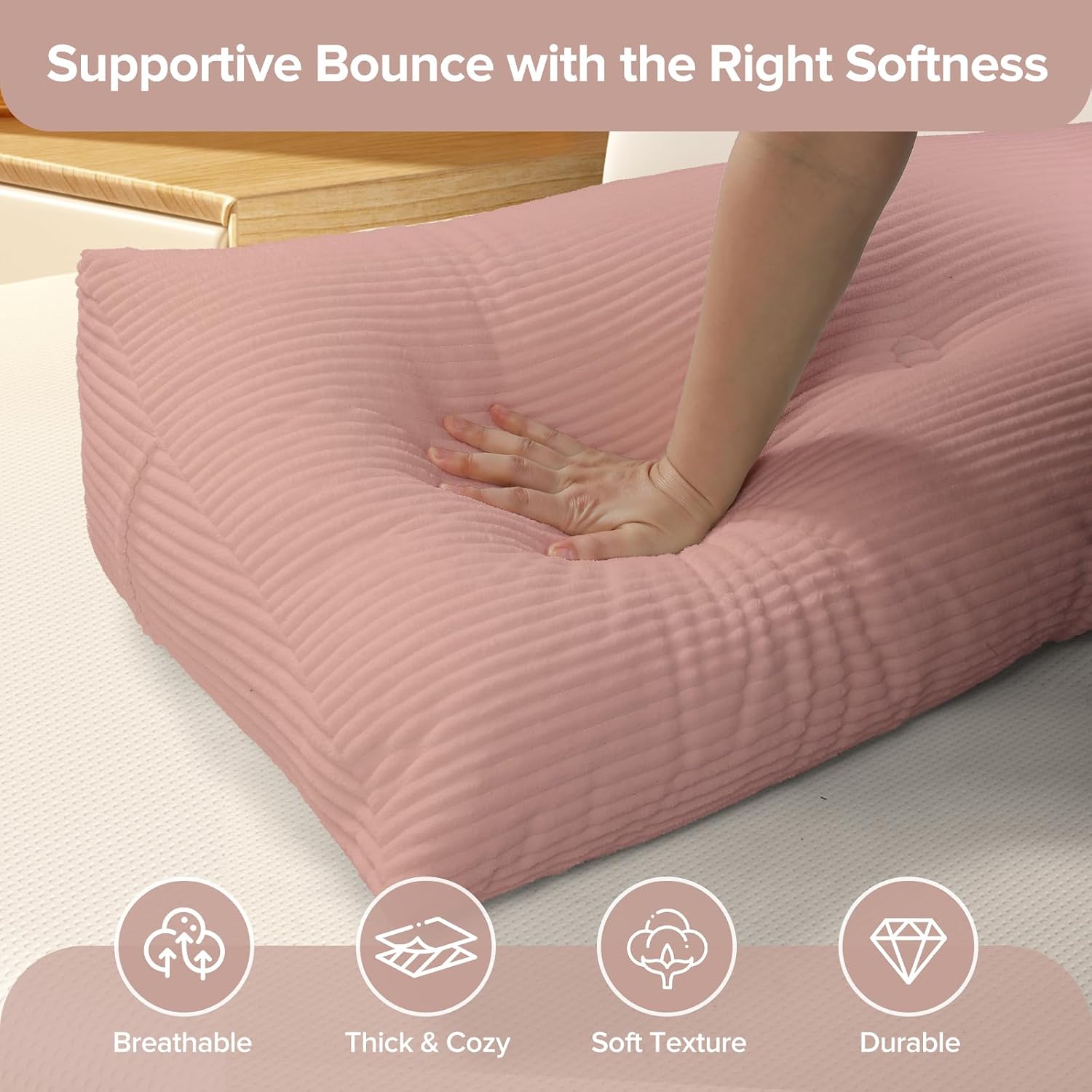 Royal Choice Headboard Pillow for Sitting Up in Bed, Twin Size Backrest Triangle Reading Pillow for Daybed, Supportive Bed Back Pillow for…