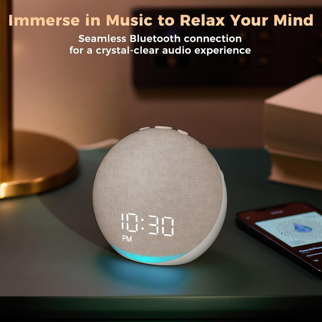 Acedeck Sound Machine Alarm Clock for Bedroom: 25 Natural Sleep Sounds - White Noise Machine for Adults Kids Baby - Gentle Wake Up Alarm wi…
