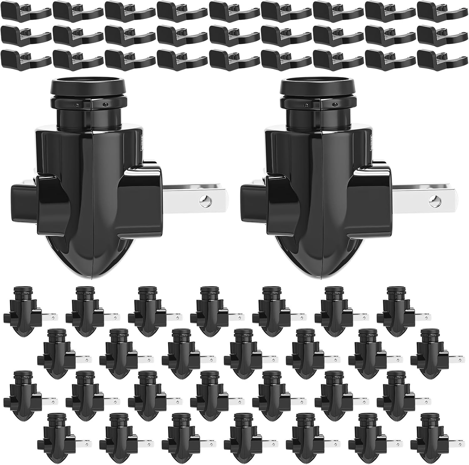Tuanse 30 Sets Plug in Night Light Module Night Light Base with Shade Mounting Clip Plastic Lights Rotating Base for Making Your Own…