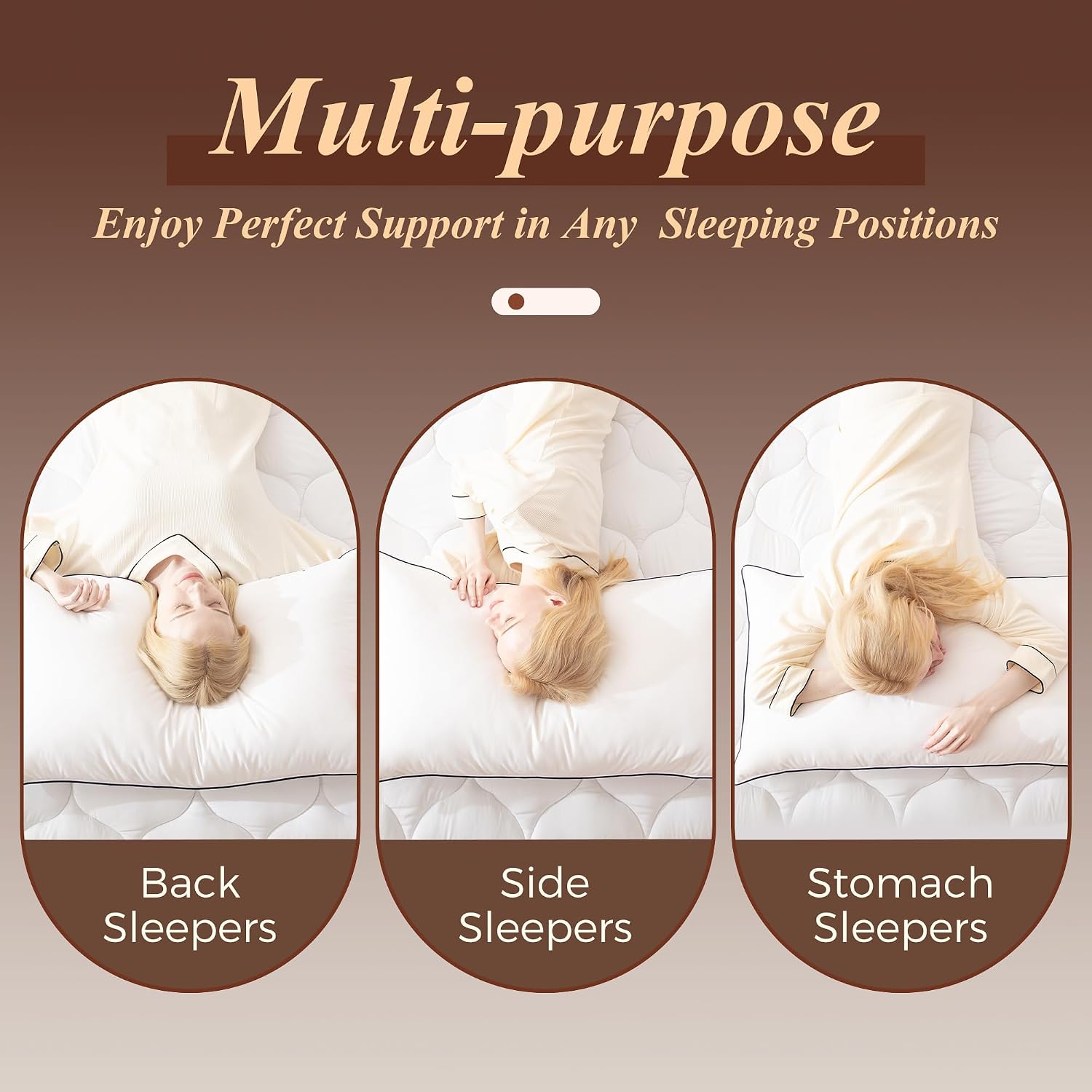 Cosybay Goose Feather Down Fiber Pillows King Size Set of 2, Luxury Bed Pillow for Sleeping, Ultra Soft Cover Hotel Collection Bed…