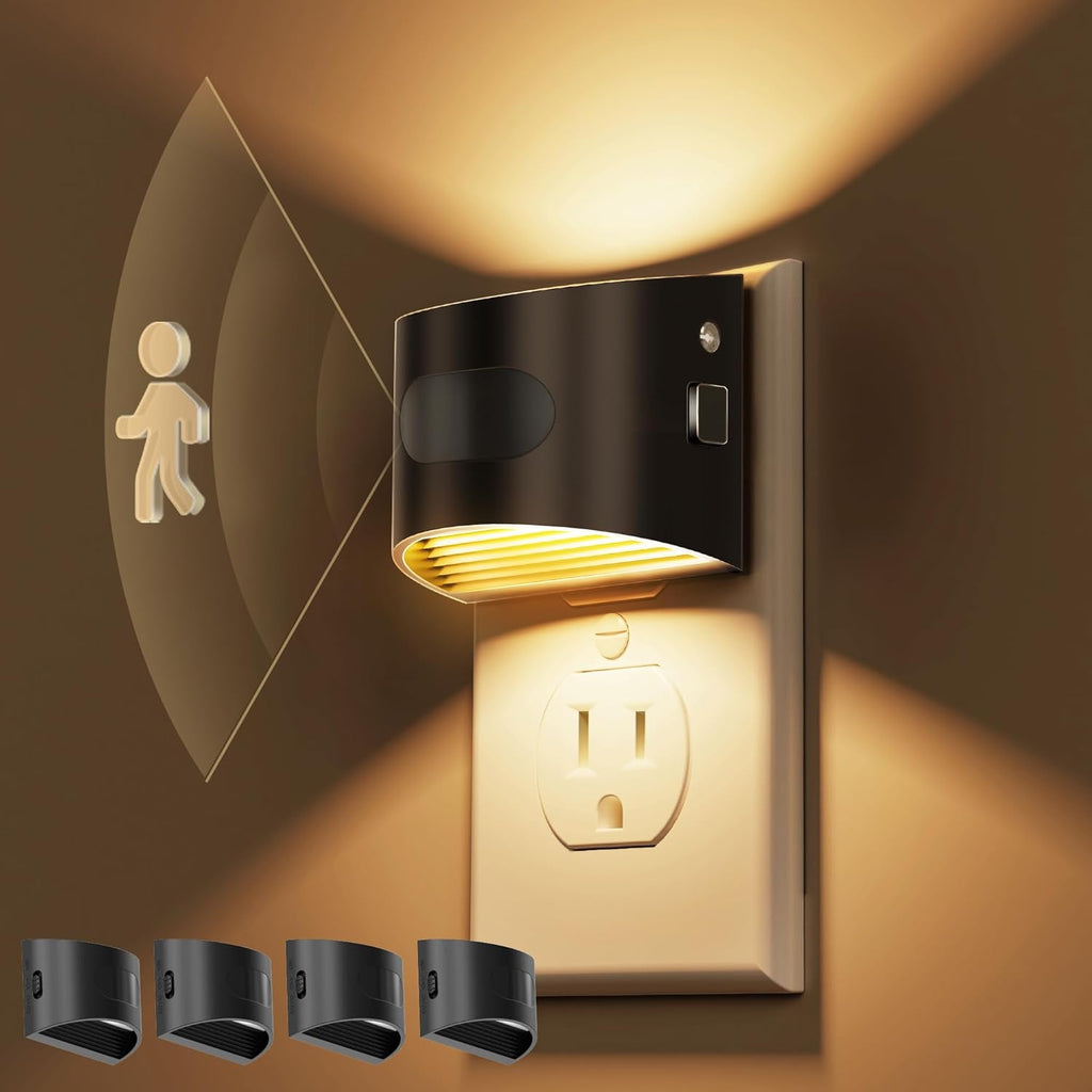 L LOHAS LED Motion Sensor Night Light, Night Lights Plug into Wall with with Motion Sensor & Dusk to Dawn Sensor, Motion Activated LED…