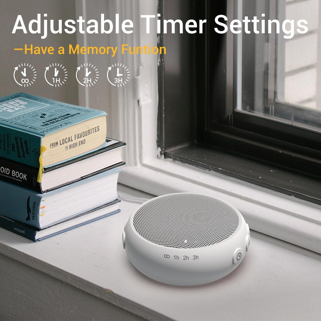 SoundMe Small Sound Machine Mini White Noise Machine for Baby Kids Adult with 32 Soothing Sounds 32 Volume Levels Sleep Brown Noise Machine…