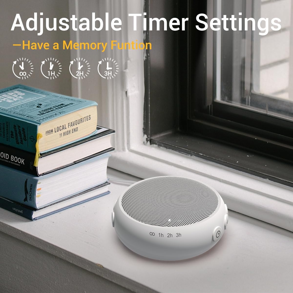 SoundMe Small Sound Machine Mini White Noise Machine for Baby Kids Adult with 32 Soothing Sounds 32 Volume Levels Sleep Brown Noise Machine…