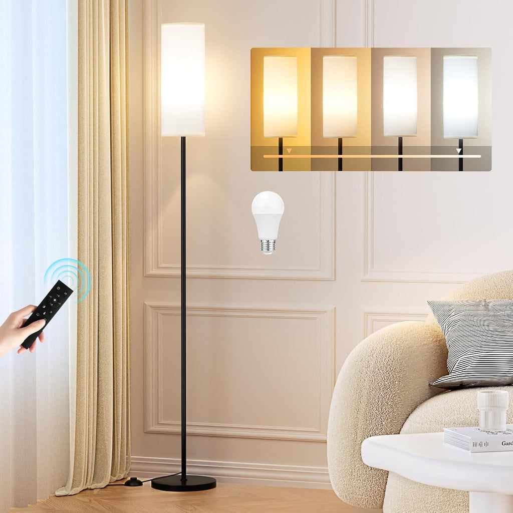 Ambimall Floor Lamps for Living Room, 64" Modern Floor Lamp with Remote Control and Stepless Dimmable Colors Temperature & Brightness…
