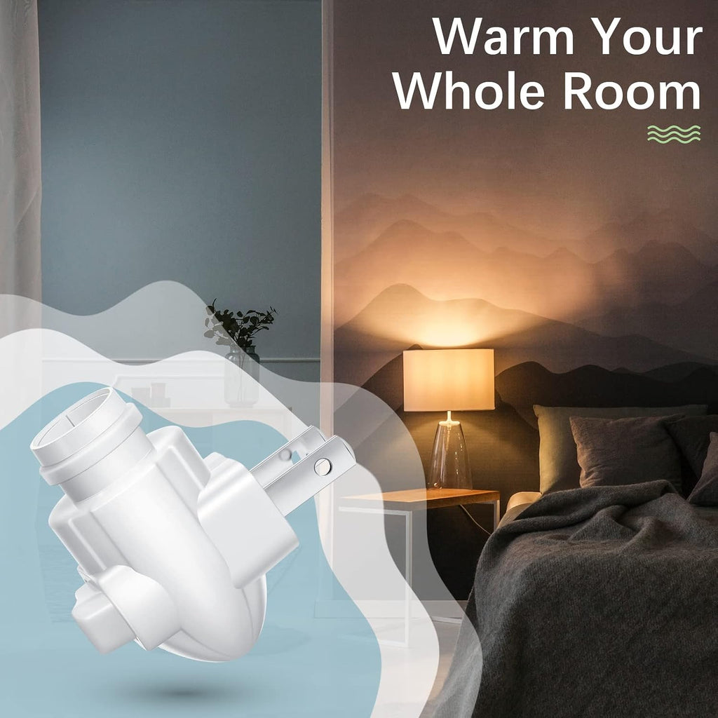 Tuanse 100 Sets Plug in Night Light Module Night Light Base with Shade Mounting Clip Plastic Lights Rotating Base for Making Your Own…