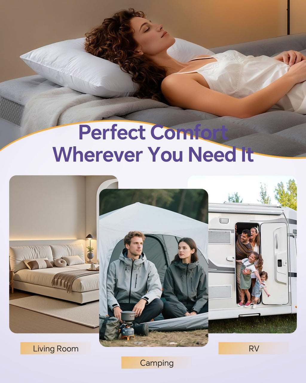 ChiXpace 4 Inch King Mattress Topper Dual Layer Memory Foam Mattress Topper, Soft Pillow Top Mattress Cover, Gel Foam Mattress Egg Crate…
