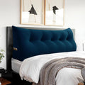 Headboard Pillow Queen - Bed Wedge Headboard Reading Pillow for Sitting in Bed, Large Daybed Pillow, Velvet Positioning Support Bedrest…
