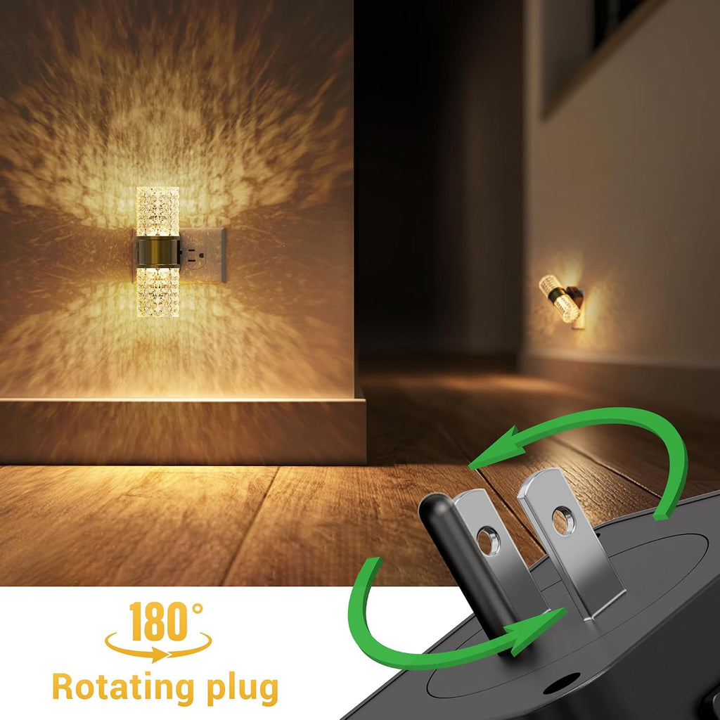 L LOHAS LED Night Light, Dimmable Night Lights Plug into Wall, 0-100LM Adjustable Brightness LED Night Light, Automatic Night Lights Plug…