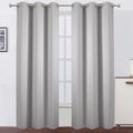 Lemomo Blackout Curtains 42 x 95 inch/Light Grey Curtains Set of 2 Panels/Thermal Insulated Room Darkening Bedroom Curtains 95 inch Grey