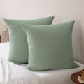 Phf Ultra Soft Waffle Weave Euro Shams Pillow Covers, No Filling, 2 Pack 26" x 26" Bed Cushion Covers, Breathable & Skin-Friendly Bed Pillo…