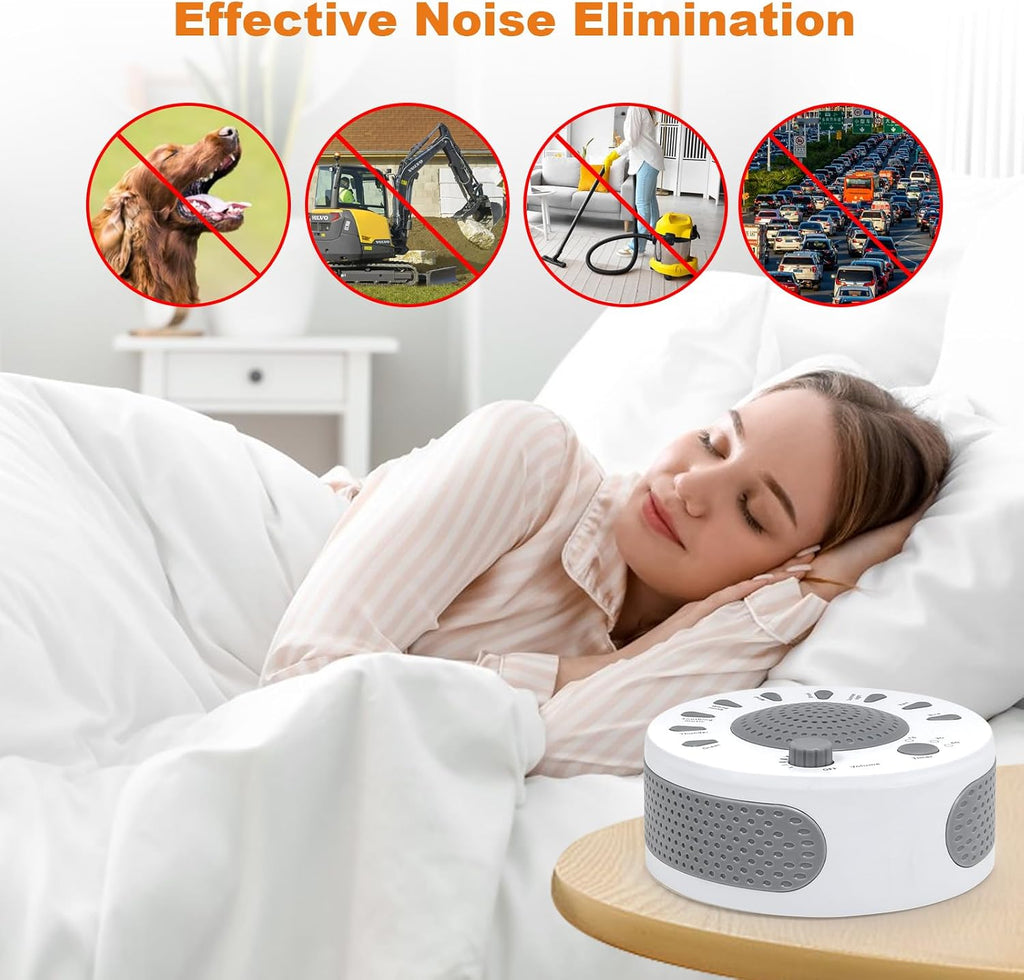 KozyOne White Noise Machine Sleep Helper Sound Relaxation Machine Sleep relaxation Sound Machine with 27 Unique Natural Sounds, Sleep…
