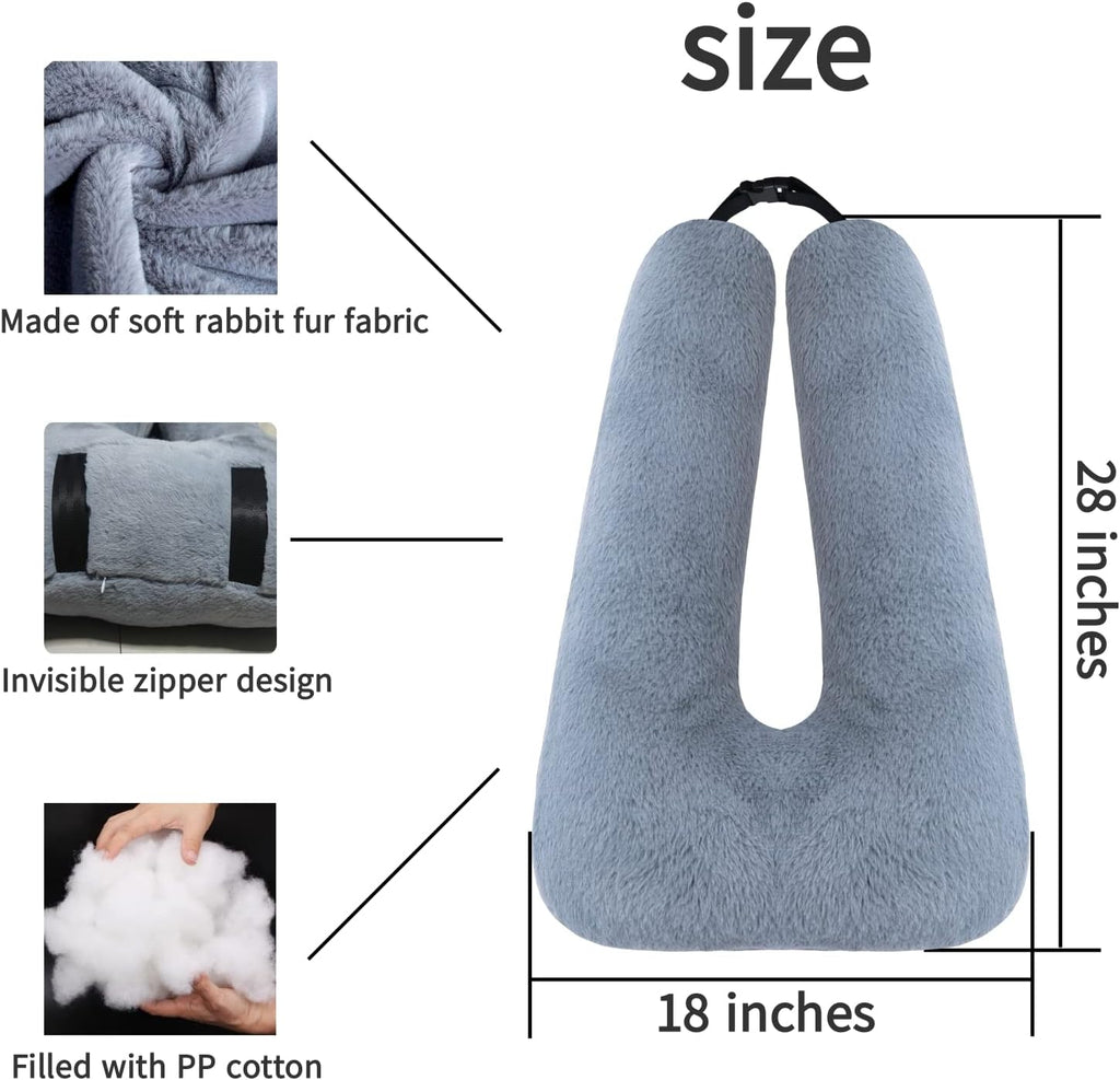 FHSGGP Travel Pillow Car Pillow Kid Car Sleeping The Sleeping Aid for Adults and Kids on Road Trips Kids Travel Pillow Gray