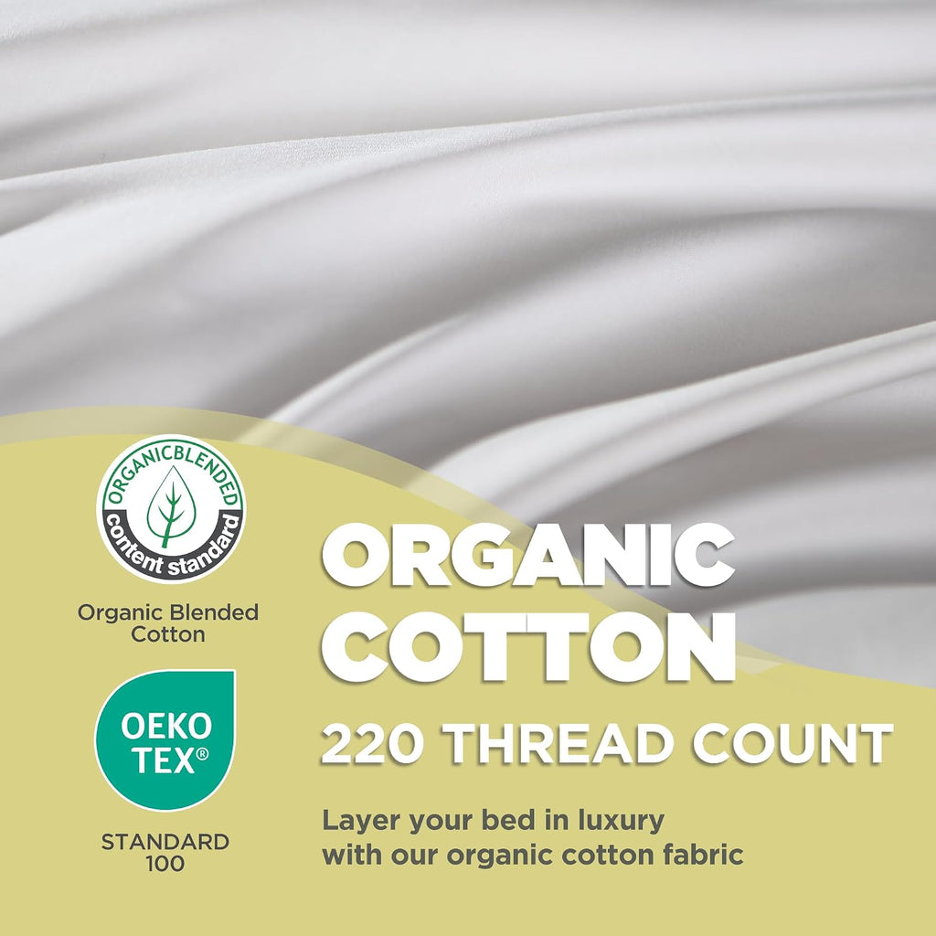 Farm To Home 100% Organic Cotton Cover Pillows Queen/Standard Size Set of 2, Down Alternative Hotel Quality Soft Bed Pillow for Back &…