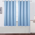 Lemomo Sky Blue Thermal Blackout Curtains/52 x 63 Inch/Set of 2 Panels Room Darkening Curtains 63 Inch Blue