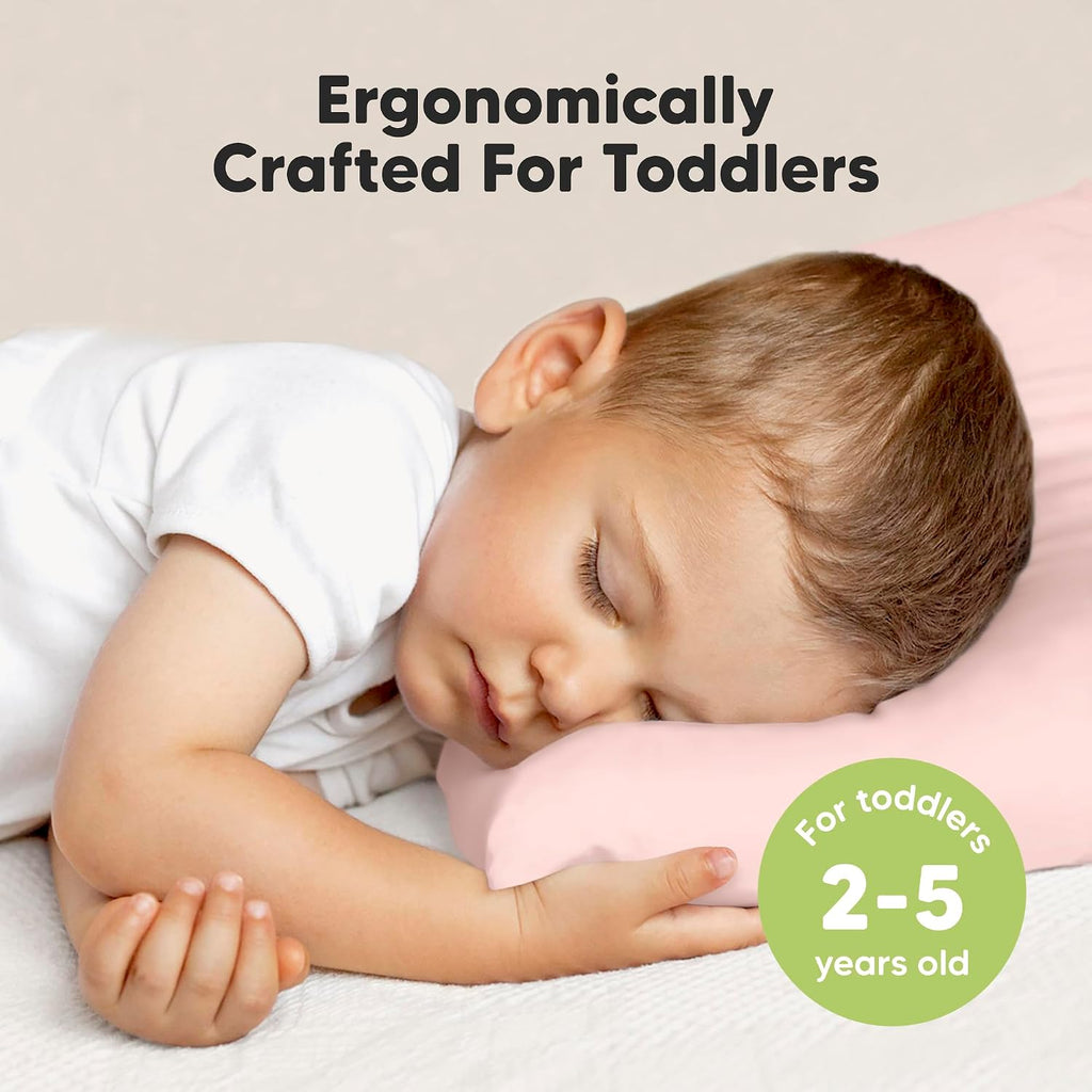 KeaBabies Toddler Pillow with Pillowcase, Jumbo 14X20 - Soft Organic Cotton Toddler Pillows for Sleeping - Machine Washable - Perfect for…