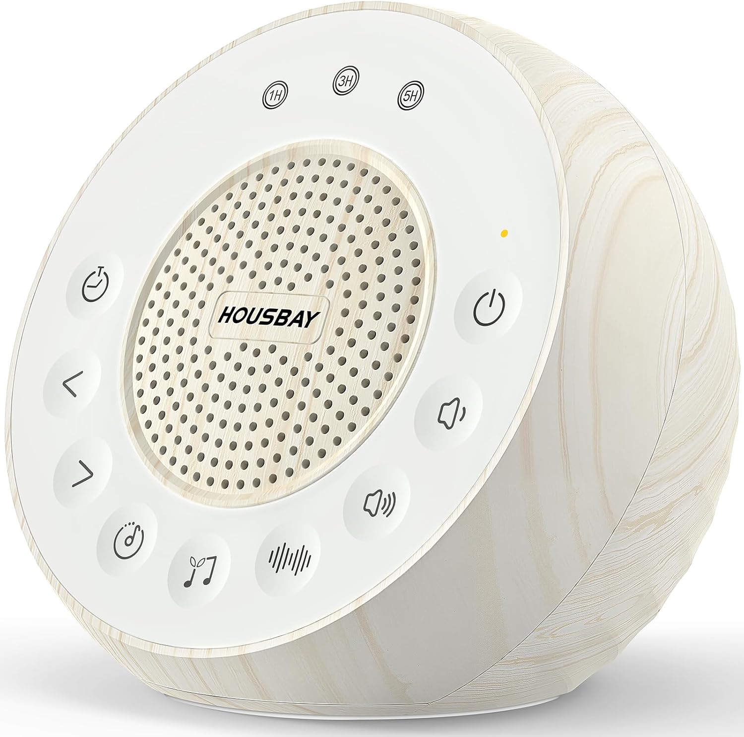 Housbay White Noise Sound Machine for Sleeping, 35 Soothing Sounds, Small Sleep Machine for Adults, Wood Grain Design for Bedroom & Noise…