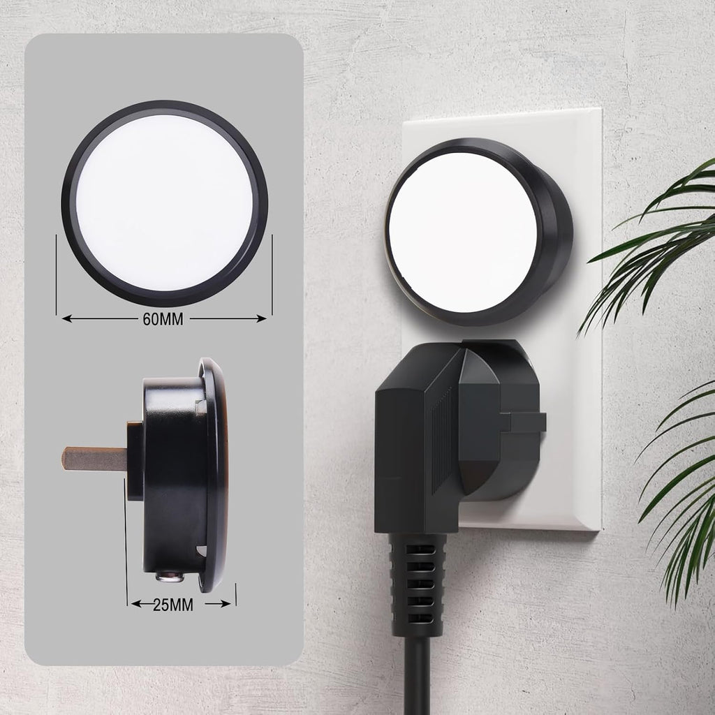HaloNite Night Lights Plug Into Wall [2 Pack], LED Night Light with Dusk-to-Dawn Sensor, 5000K Daylight White Brightness Nightlight, Compac…