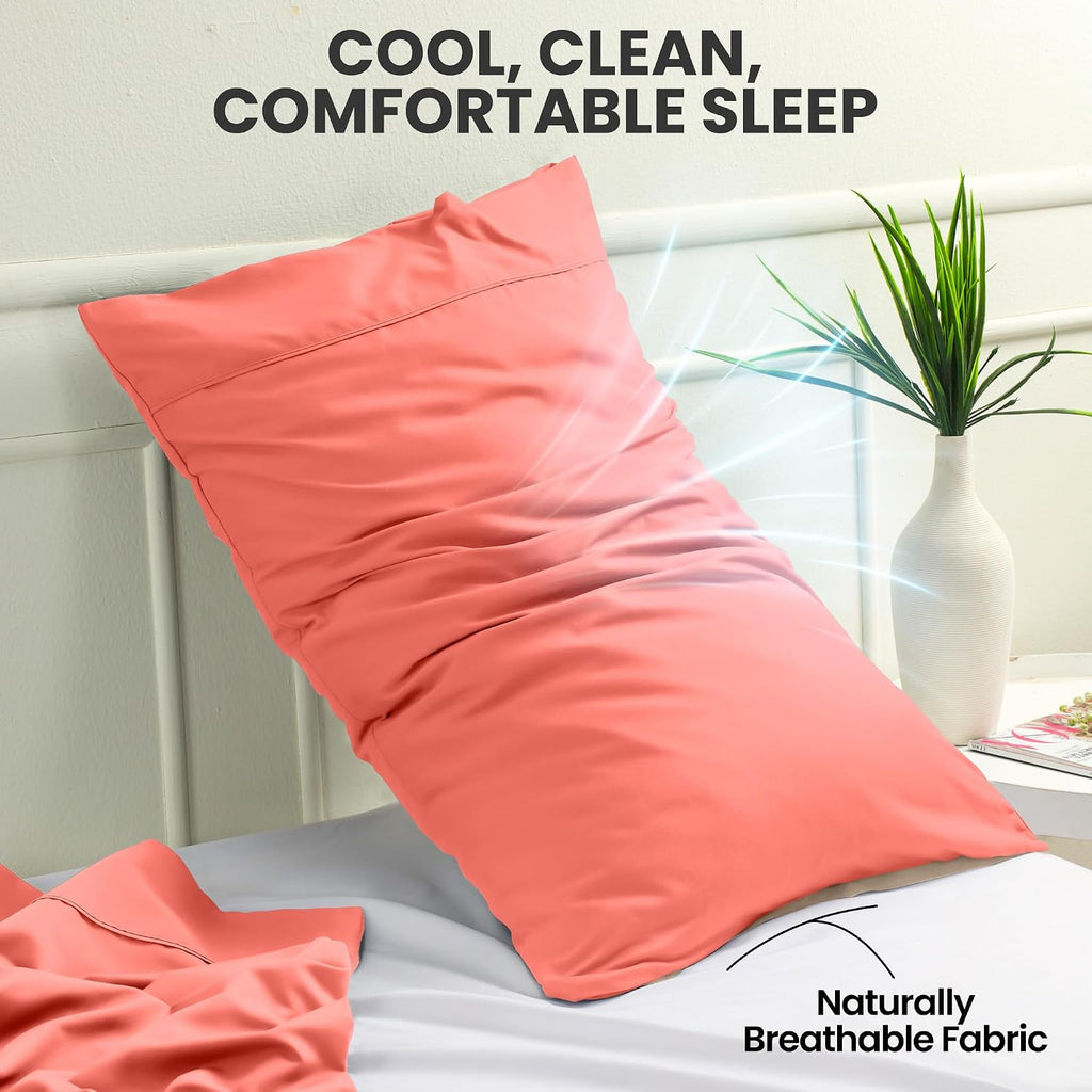 Utopiabedding Utopia Bedding King Pillow Cases - 2 Pack - Envelope Closure - Soft Brushed Microfiber Fabric - Shrinkage and Fade Resistant…