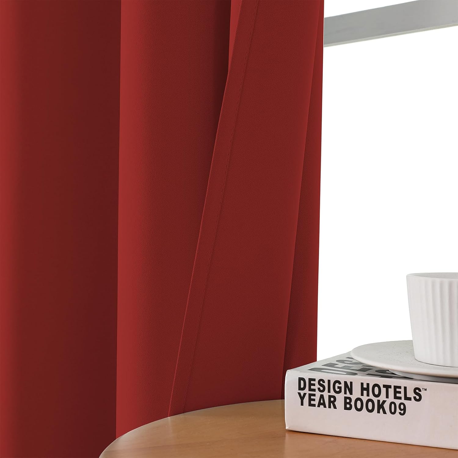 CUCRAF Custom Red Blackout Curtains 1 Panel Set, Thermal Insulated Grommet Room Darkening Curtain for Living Room Bedroom, Light Blocking…