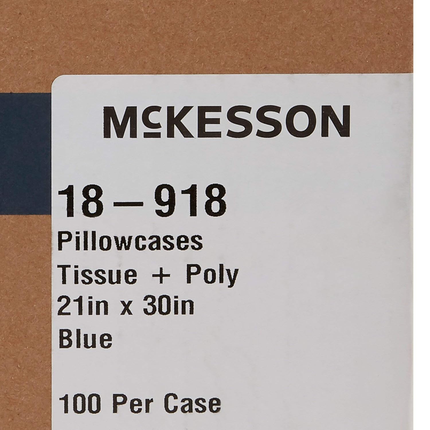 McKesson Disposable Pillow Case Covers [200 Count] Bulk Pillowcase, Single-Use for specialized Hospital Travel, Standard Size, Blue, 21…