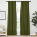 Nicetown Living Room Darkening Curtains - (Olive Green Color) W42 x L70, Set of 2, Home Decor Room Darkening Thermal Insulated Drapery Pane…