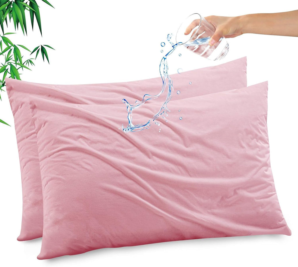 Gogreen Bamboo Rayon Waterproof Pillow Protector, Breathable Pillow Cover, Cooling Pillow Case Protector with Zipper, Super Soft Pillow Cas…