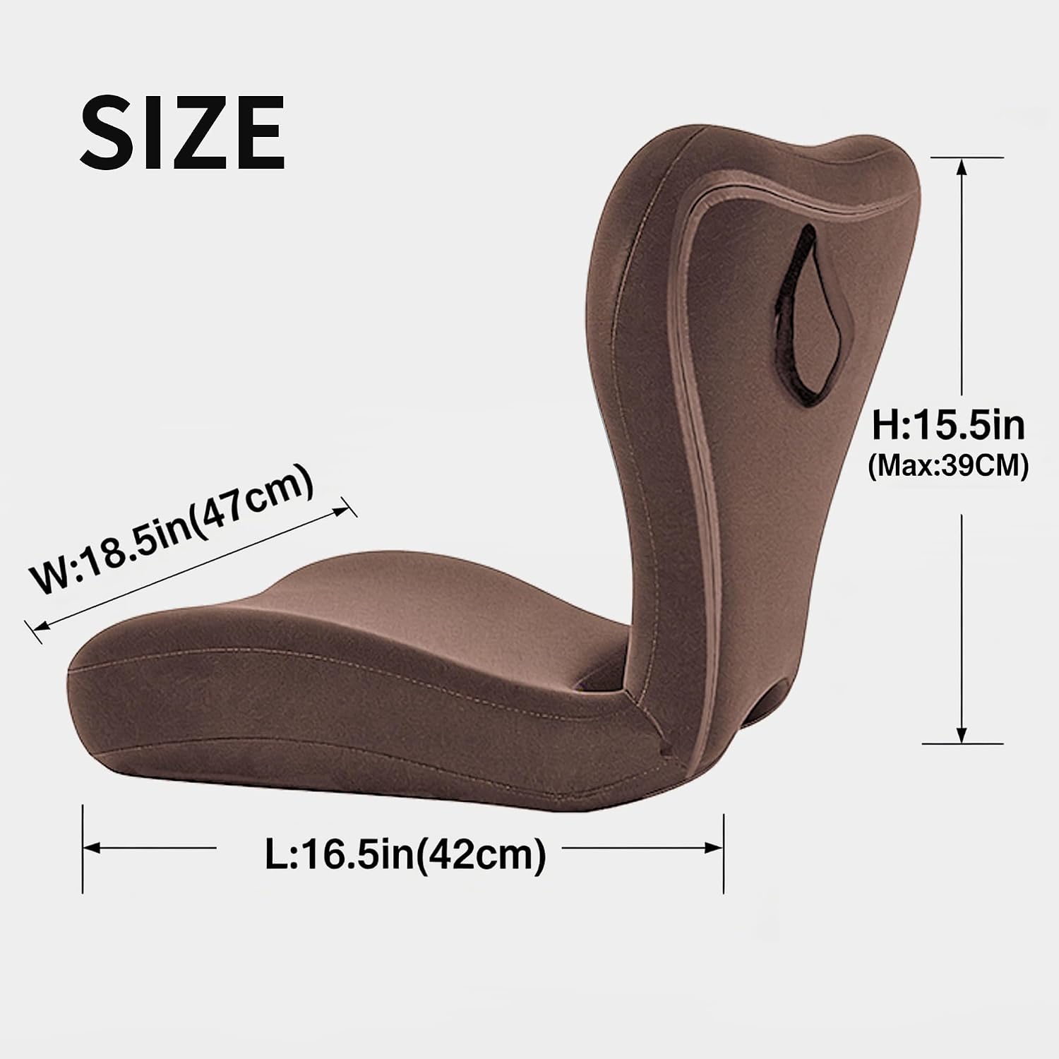 Yoobebest Adjustable Backrest Memory Foam Lumbar Support Pillow, Back Support Cushion for Office Chair, Home, Meditation on Floor, Lower Back…