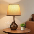 Seealle Touch Table Lamp for Bedroom, 3-Way Dimmable Small Bedside Lamps for Night Stands with Wires, Brown Desk Lamp for Kids Room…