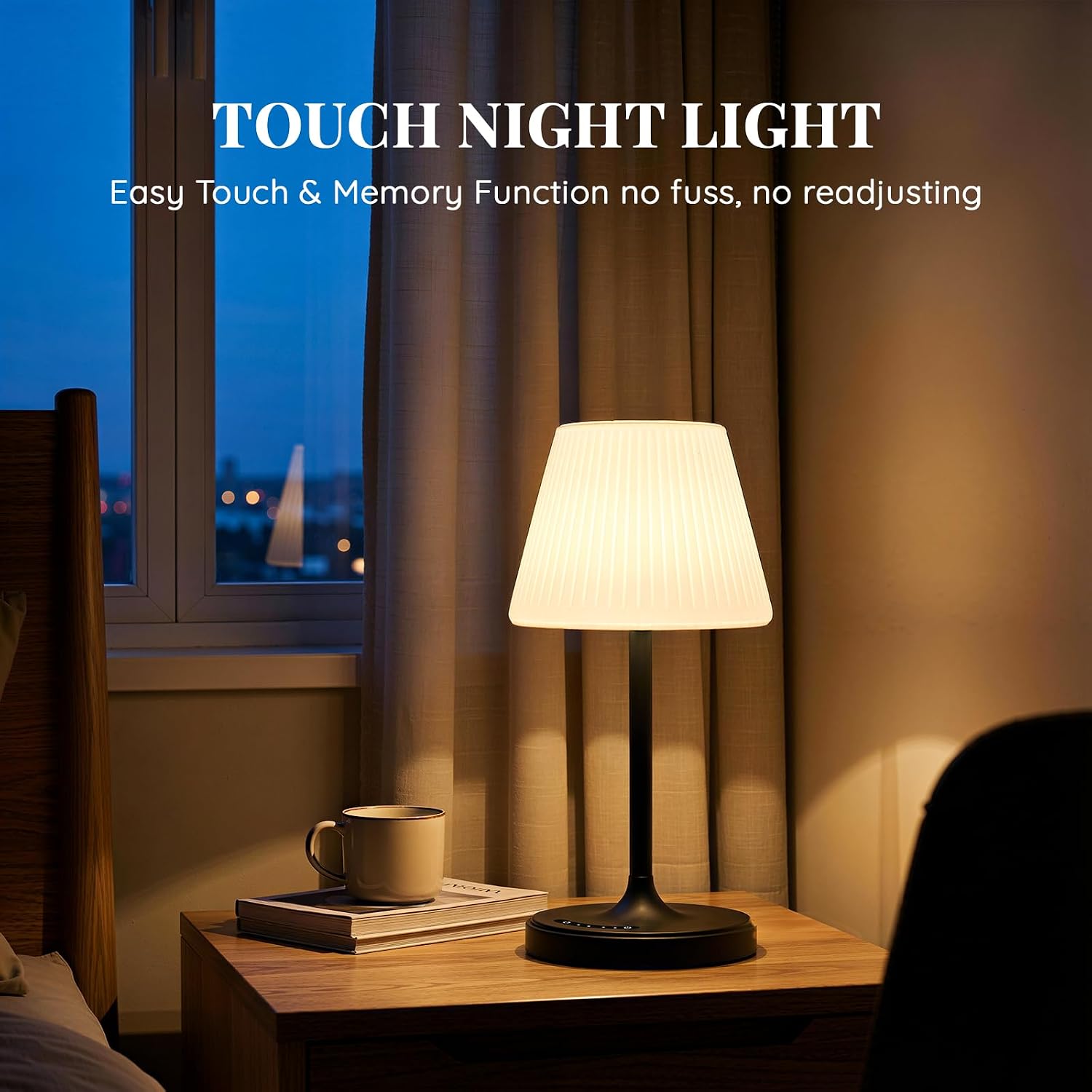 Audles Cordless Table Lamp, Waterproof Shower Lamp, 4000mAh Rechargeable Table Lamps, 3-Color Dimmable Light, Battery Operated Lamp Desk Ni…