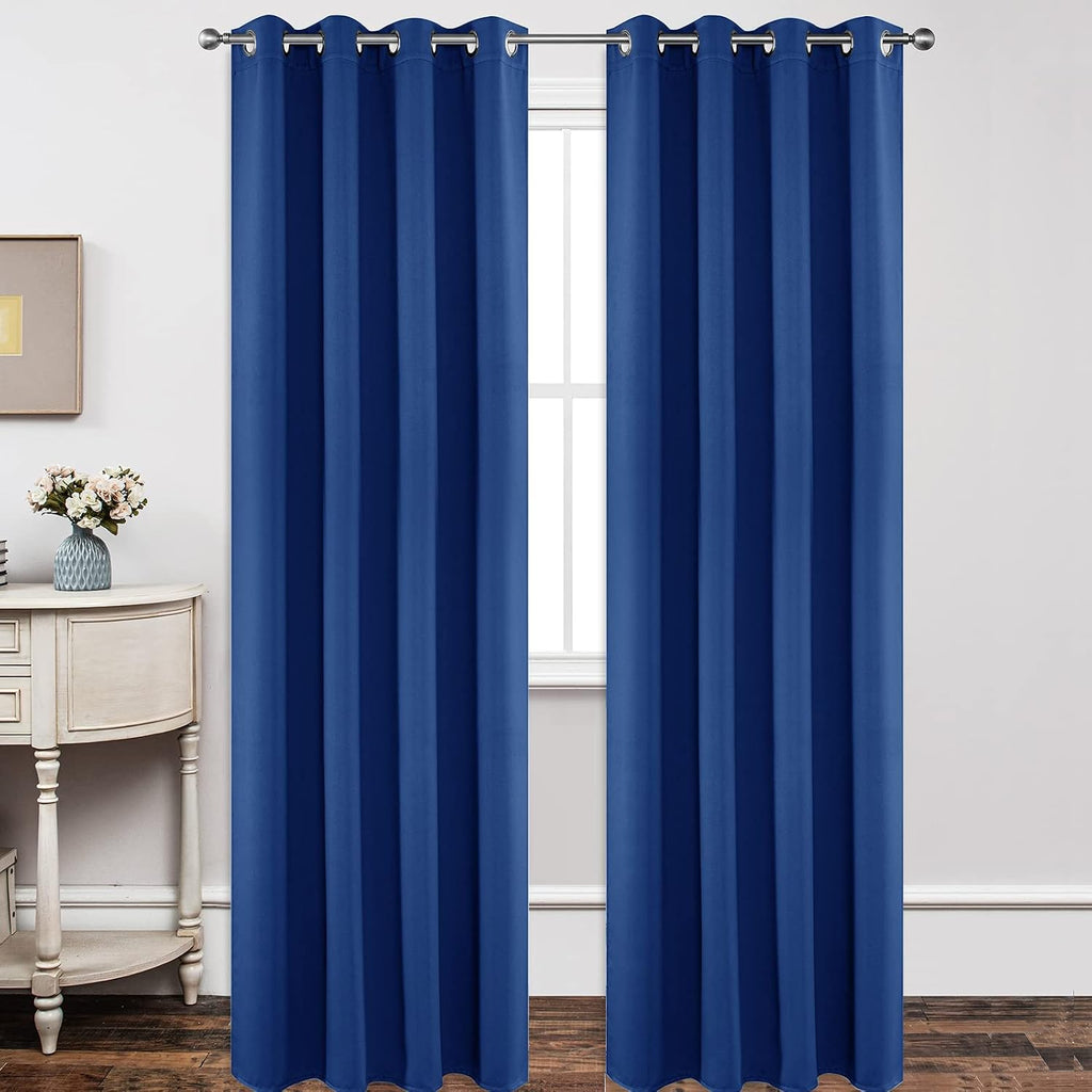 Joydeco Blackout Curtains 120 inches Long 2 Panels Set, Thermal Insulated Long Curtains & Drapes 2 Burg, Room Darkening Grommet Drapes for…