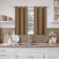 YoungsTex Short Blackout Curtains 40 Inch Length for Kitchen Window - Taupe Thermal Insulated Drapes with Grommet Darkening Privacy for Bed…