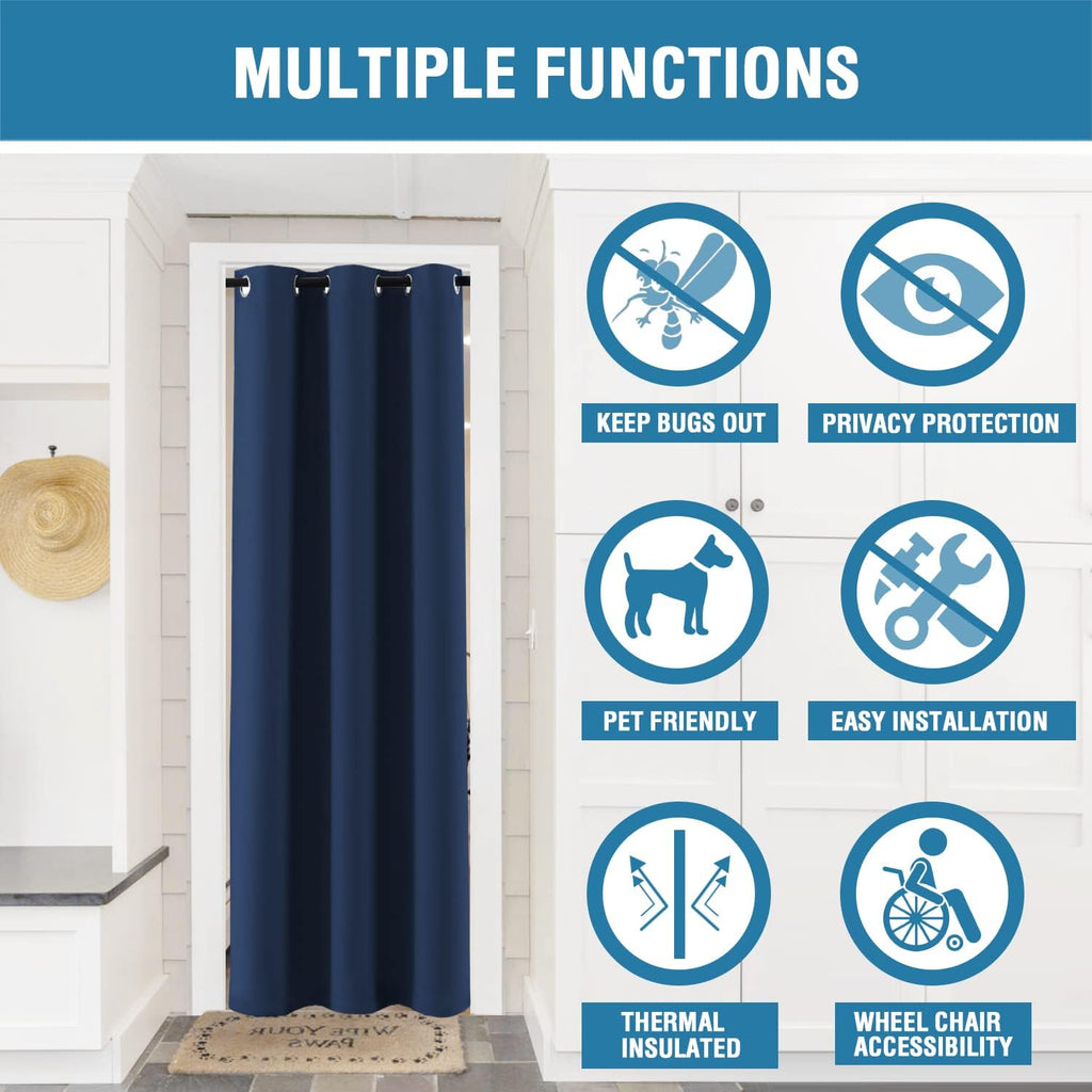 H.VERSAILTEX Doorway Curtain Blackout Closet Door Curtain Room Divider Window Treatment Curtain for Bedroom Thermal Insulated P…