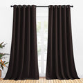 NICETOWN Blackout Curtain Panels for Bedroom, 2 Panels, W70 x L95-inch, Toffee Brown, Thermal Insulated Grommet Top Blackout Draperies…