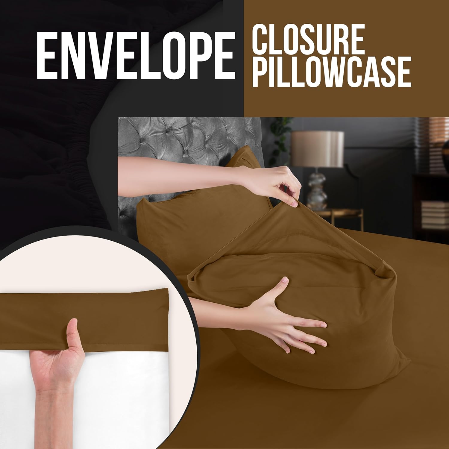 Utopiabedding Utopia Bedding Standard Pillow Cases - 4 Pack - Envelope Closure - Soft Brushed Microfiber Fabric - Shrinkage and Fade Resist…