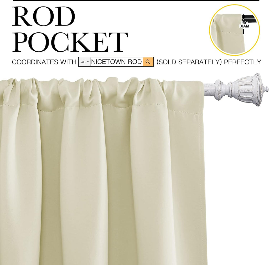 NICETOWN Room Darkening Curtains for Bedroom - Home Decoration Privacy Protection Thermal Insulated Solid Drapes/Draperies for Sliding…
