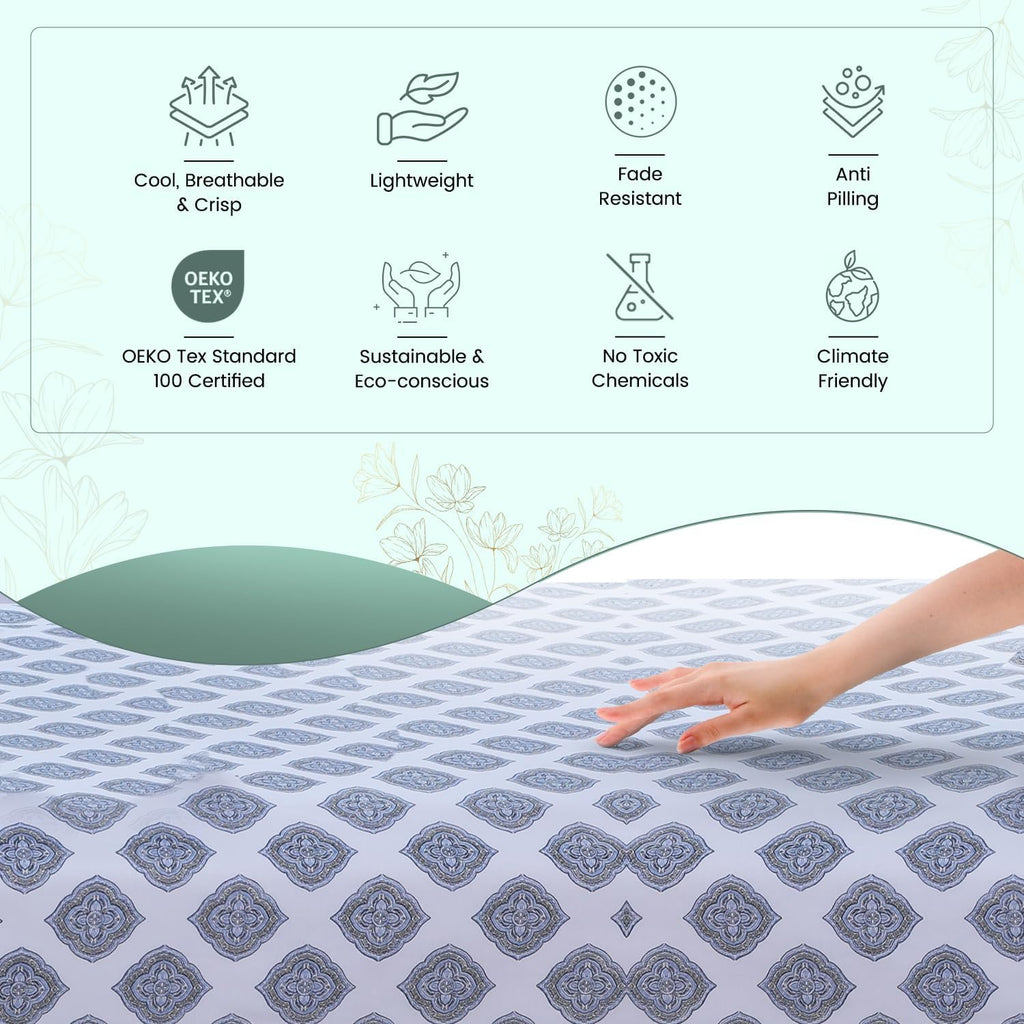 Featherstitchnewyork Feather & Stitch Softest 100% Cotton Sheets, 300 Thread Count Percale Weave Bedding, 16" Deep Pocket, Cooling Sheets,…