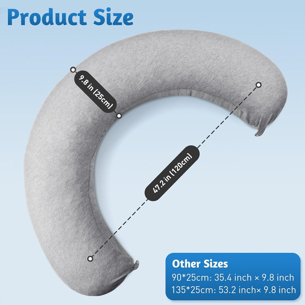 SweetSlubr Body Pillow, Pregnancy Pillows for Sleeping, C-Shaped Maternity Pillow for Pregnant Women with Adjustable Firmness, Full Body…