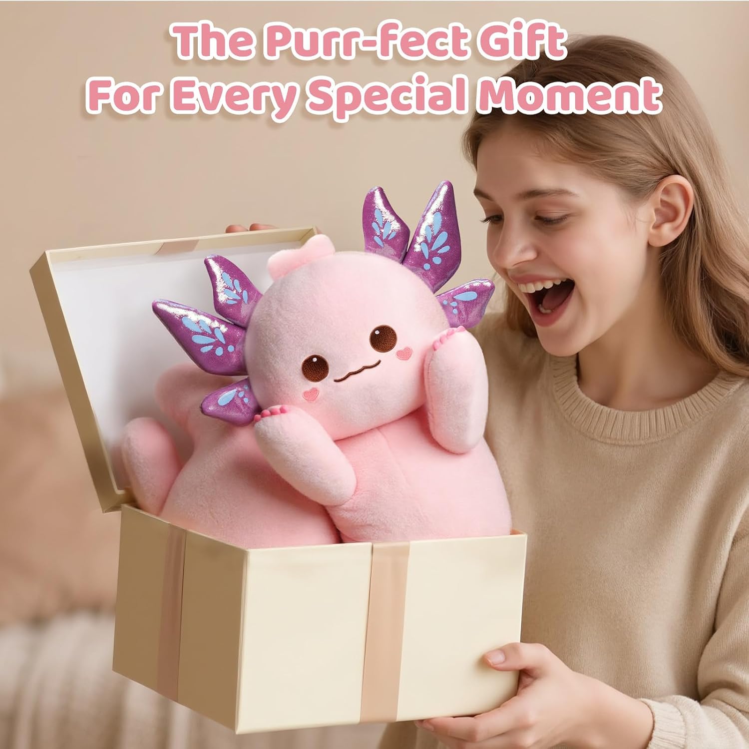 Mewaii Artist-Designed Ultra Soft Plush Long Body Pillow, Extra Stuffing for Comfort, Premium Quality Stuffed Animal Gift for Girlfriend…