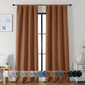 Simplebrand Ava Sun Baked Blackout Curtains for Bedroom 90 Inches Long 2 Panels Set, Solid Privacy Energy Saving Living Room Window Treatme…