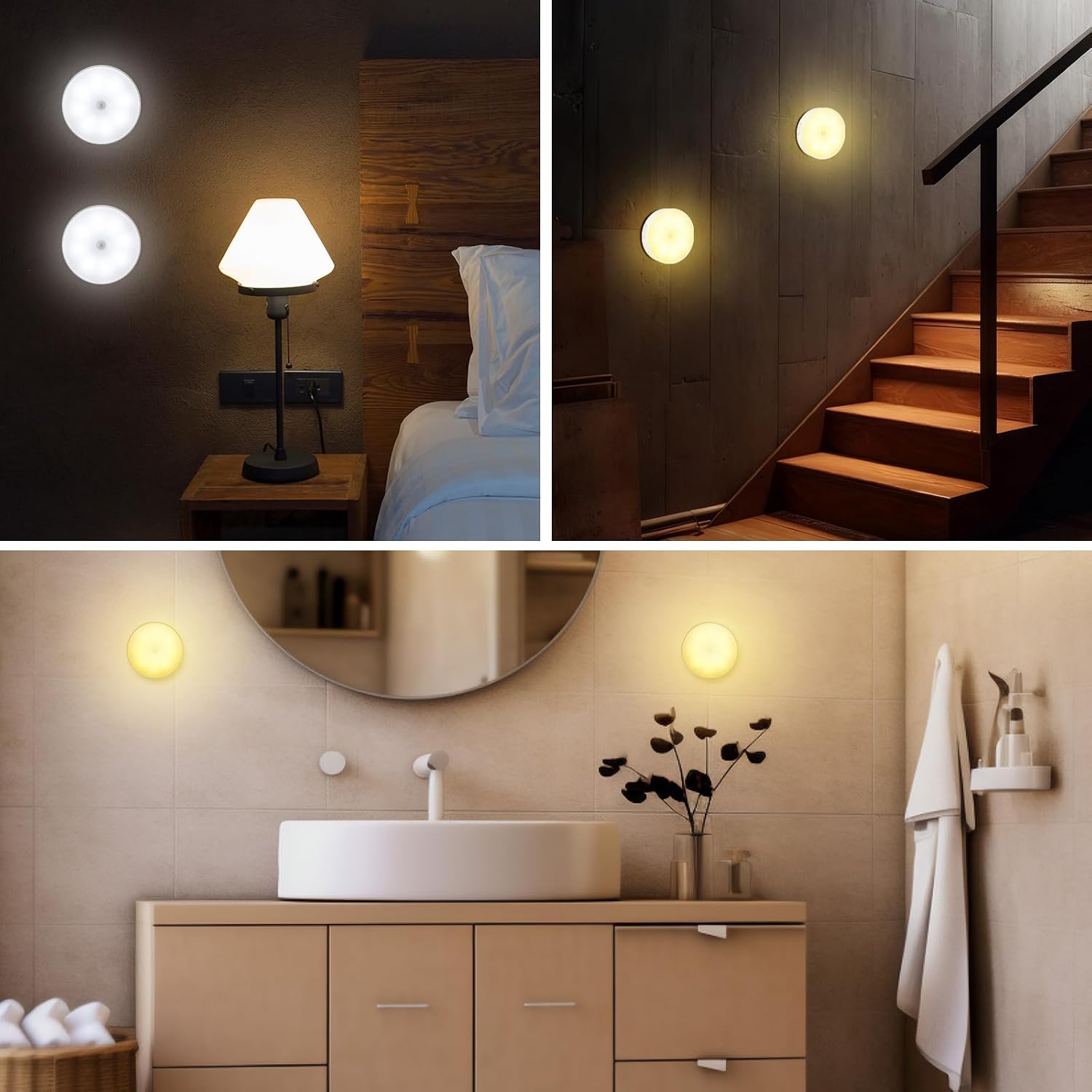 Glooglitter 2 Pcs Magnetic Cruise Ship Motion Sensor Light with USB Cable LED Rechargeable Night Light Battery Nightlight Safe Cordless…