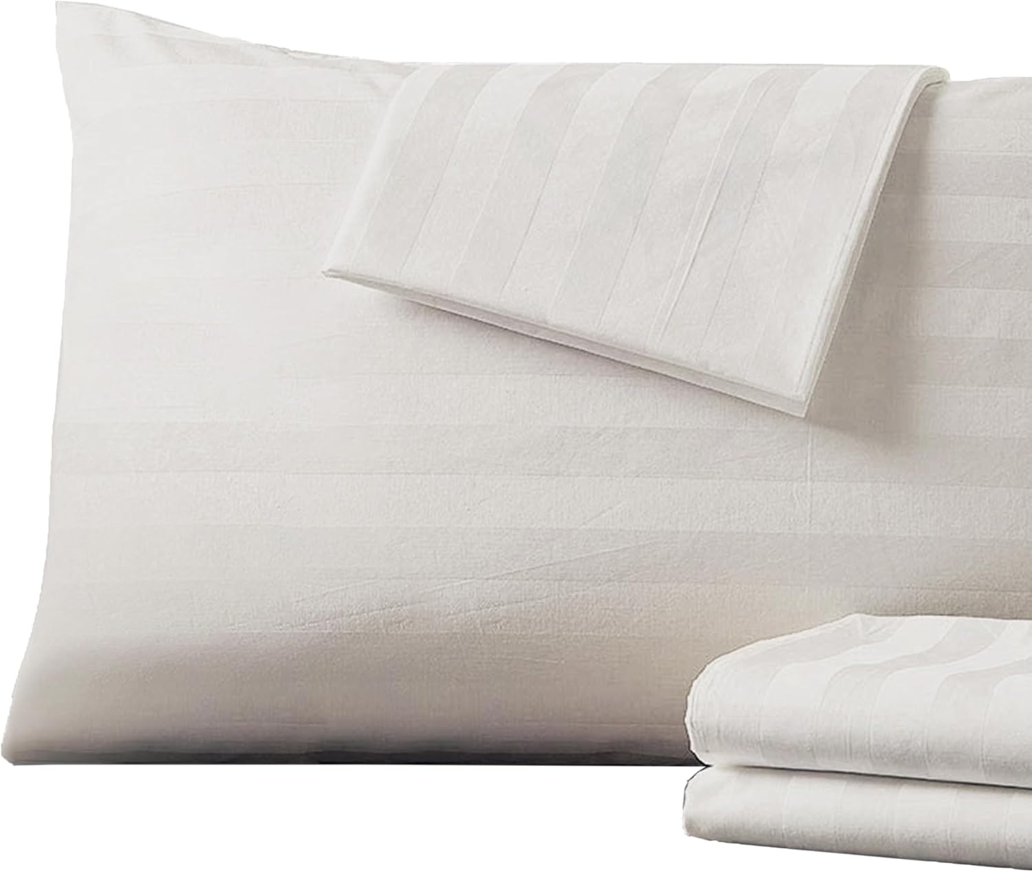 ShunjieHome Pillow Protector Standard Size 100% Egyptian Cotton Pillow Covers, 400 Thread Count Sateen Weave Pillow Cases with Zipper Hidde…