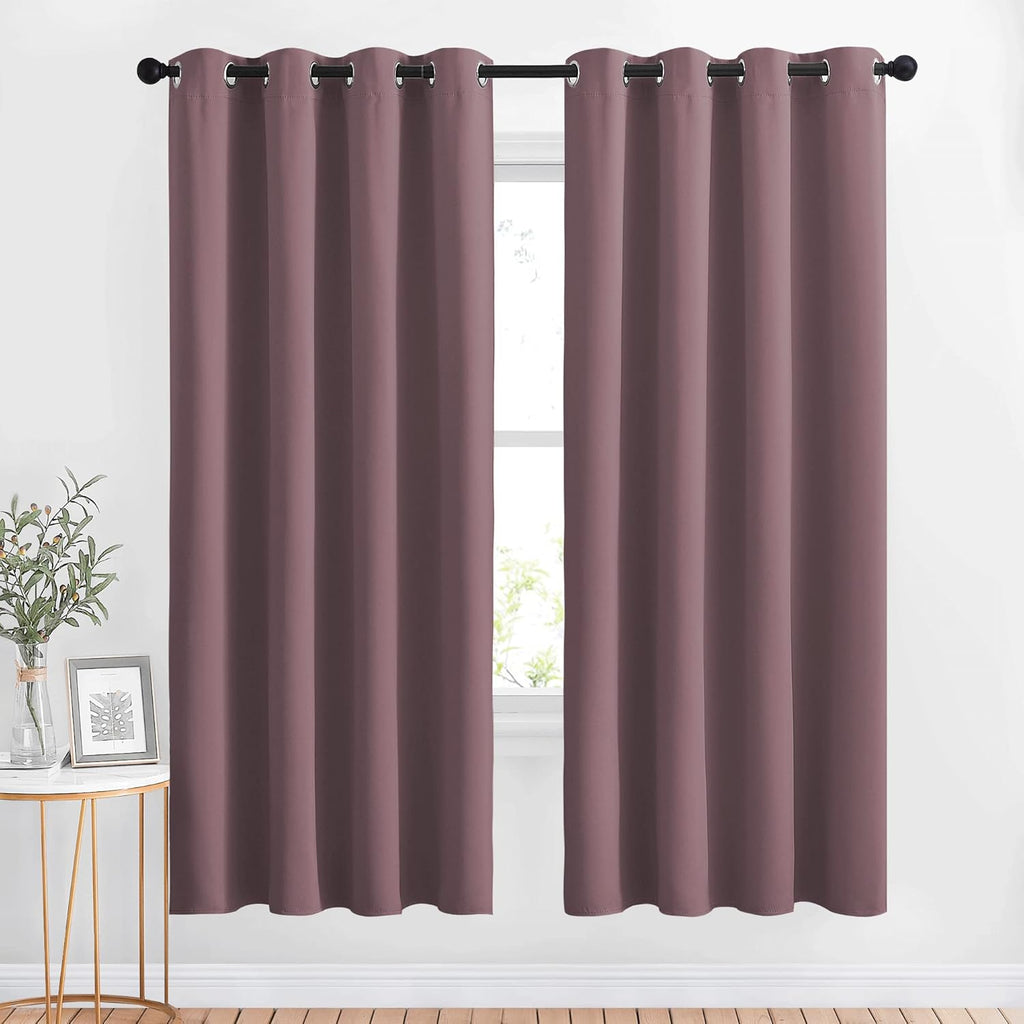 Nicetown Blackout Curtains 72 inches Long 2 Panels Set - Grommet Thermal Insulated Room Darkening Solid Drapes Sound & Light Blocking for B…