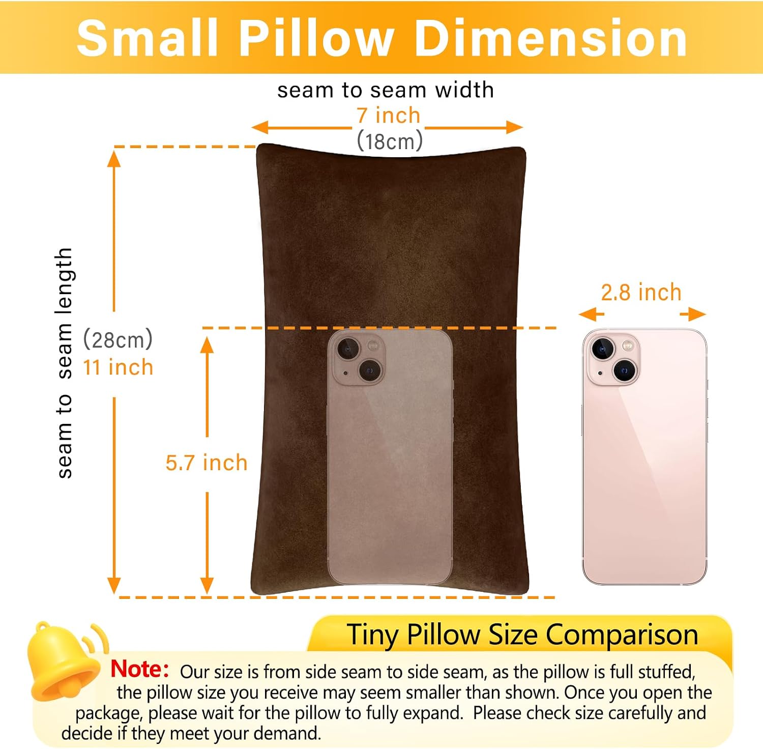 1 MIDDLE ONE 2 Pack Small Pillow, Memory Foam Mini Pillow 11 X 7 Inches for Travel, Sleeping, Nap and Neck, Knee, Lumbar Support, Tiny…