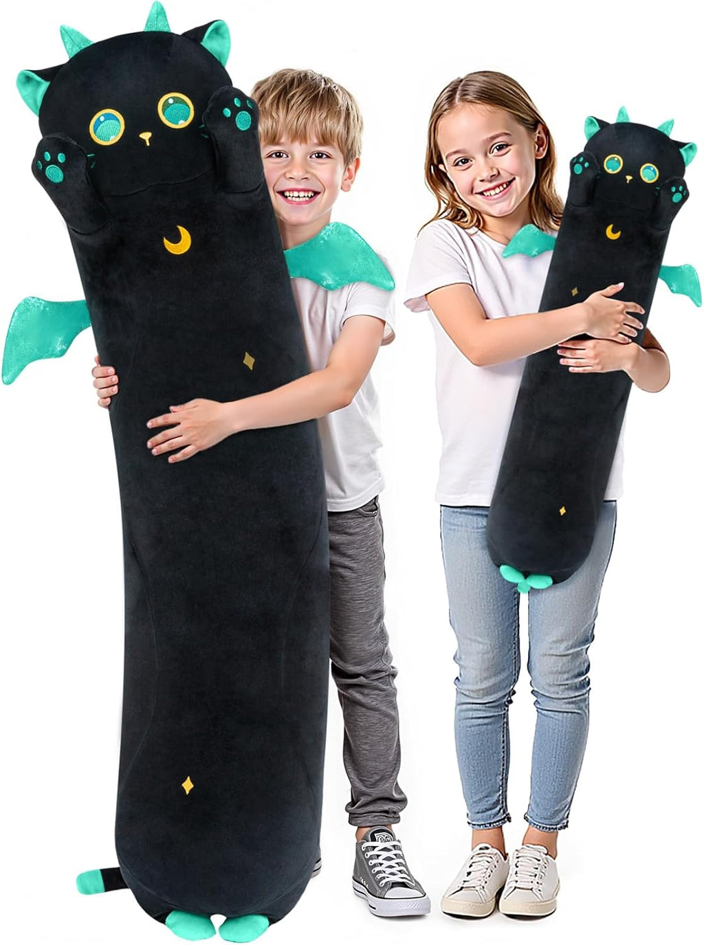Mewaii Long Cat Plush 5 Sizes, 120% Extra Filling Giant Plushness Kids Body Pillow, Kawaii Cute Big Eyes Cat Stuffed Animals Plushies…