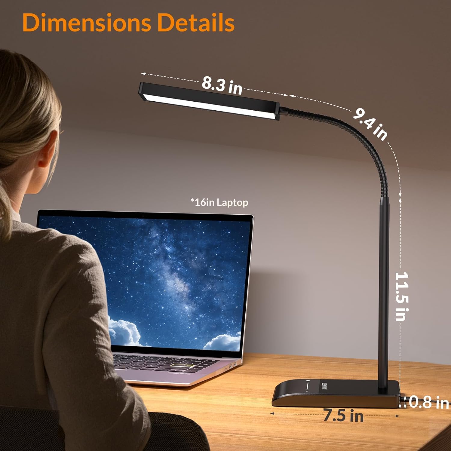 LEPOWER Desk Lamp, 800LM LED for Home Office, 12W Reading for Desk, Eye-Caring Light, Touch Table Gooseneck Lamp, 50 Lighting Modes…