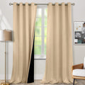 BGment Thermal Insulated 100% Blackout Curtains for Bedroom with Black Liner, Double Layer Full Room Darkening Noise Reducing Grommet Curta…
