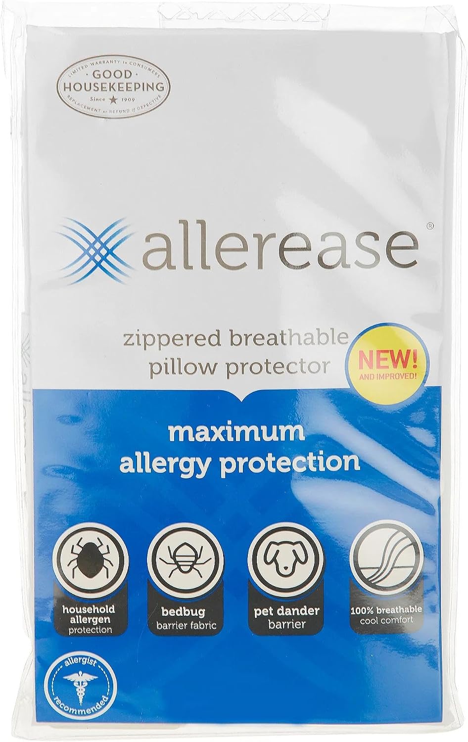 AllerEase Allergy Pillow Protector, King