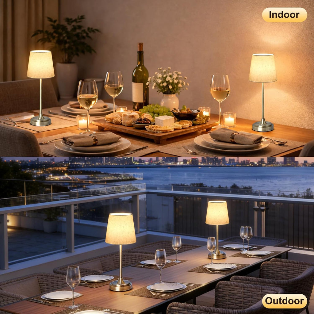 Wowag Cordless Table Lamp Rechargeable,5000mAh Battery Operated Desk Lamp,3 Colors & 7 RGB Stepless Dimmable, Touch Ambient Light for…